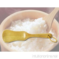 Natural Wooden Rice Paddle Guitar Shape Scoop ladle Non Stick Flat Vintage Bamboo Spoon Schima Superba Scooper Wood Utensil Round Set 8.5" Length Thailand - B0798WX29Y